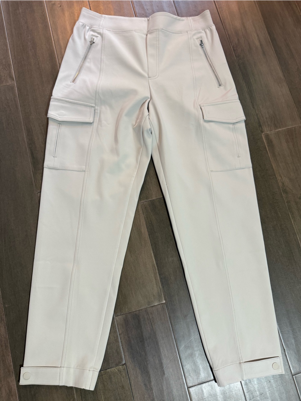 Athleta Endless High Rise Cargo Pant Cream Beige Size 10 - Picture 2 of 9
